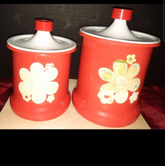 kromex Kitchen Vintage Kromex Flower Power Canisters Poshmark